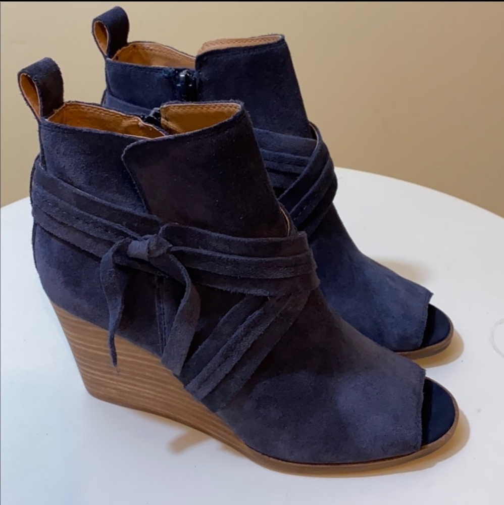 Lucky Brand Udom Peep Toe Wedge Bootie